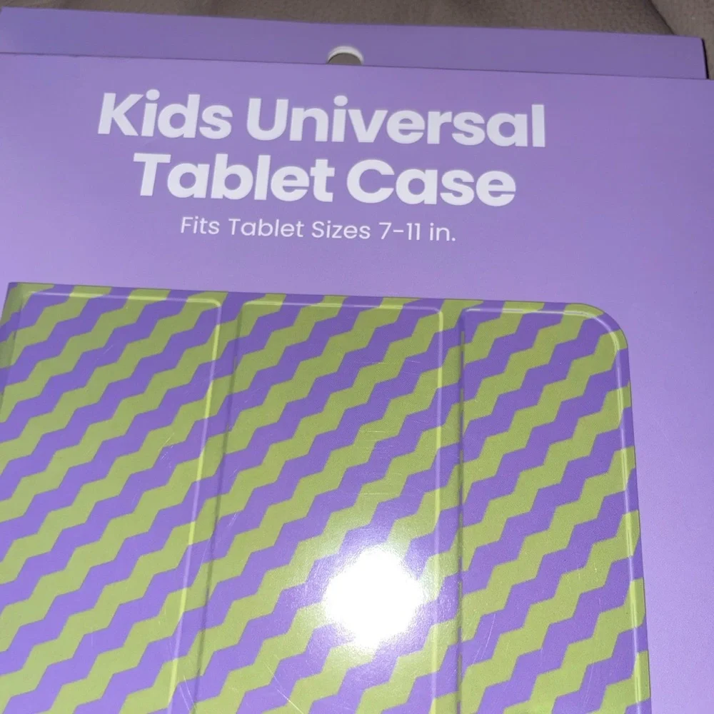 Kids Universal Tablet Case - Purple and Green NWT Fits Most Tablets 7”-11”